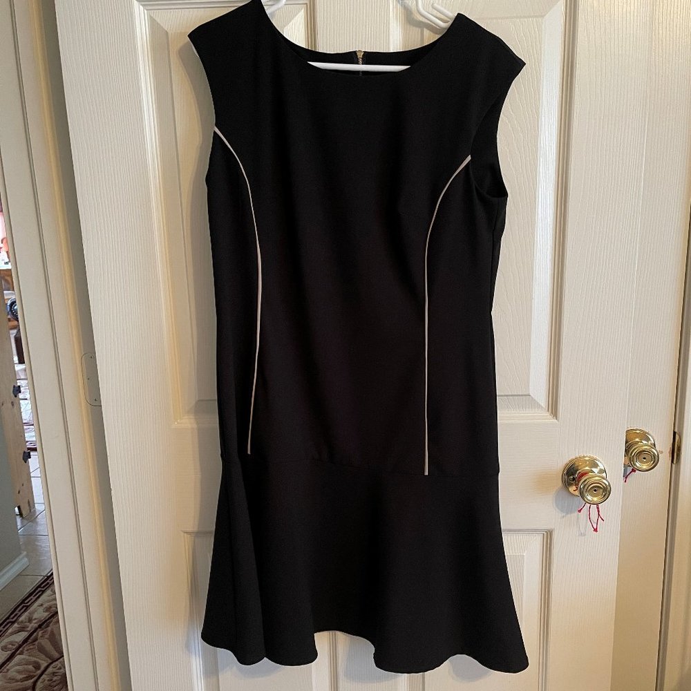 I.N. STUDIO Dress BLACK Sleeveless FLARED SKIRT